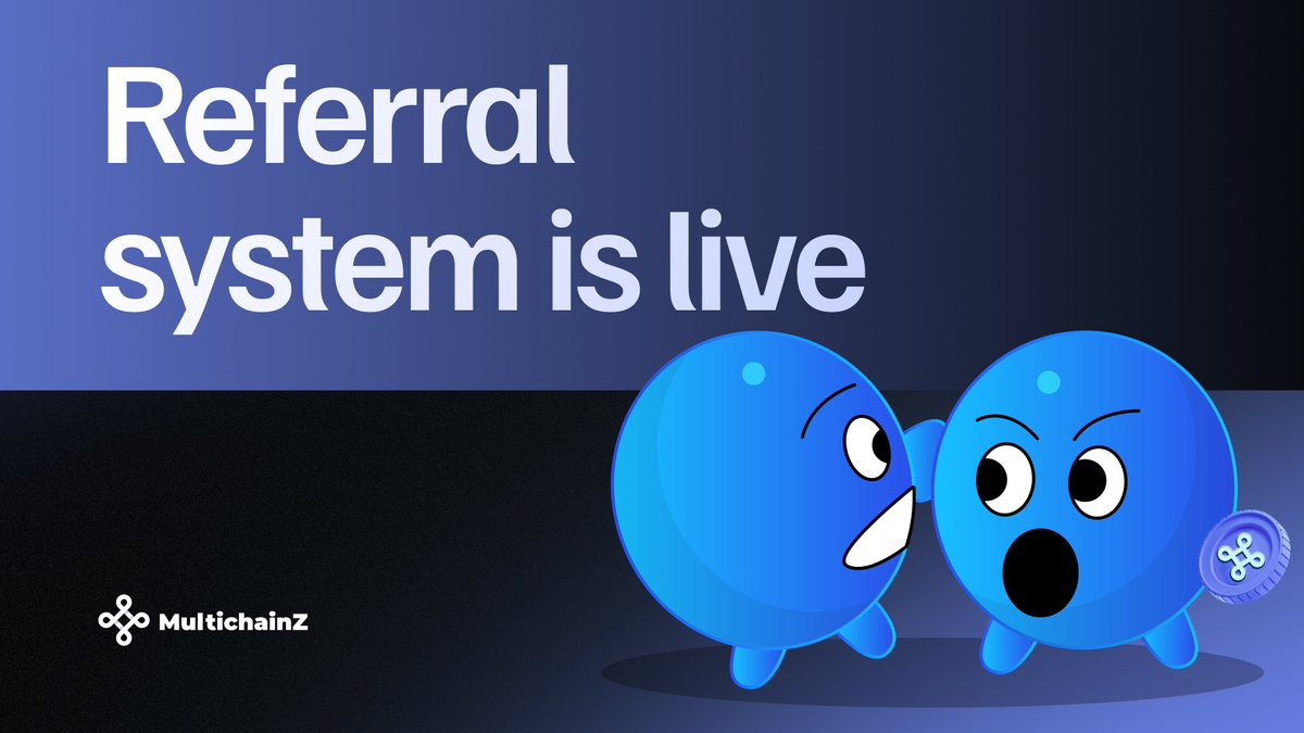 The MultichainZ referral system is officially live! 🔥🔥

Now your network actually works for you.

Invite friends to explore the protocol, and as they interact, you unlock additional rewards and upside.

Here’s how it actually works:

Because the referral system is designed to