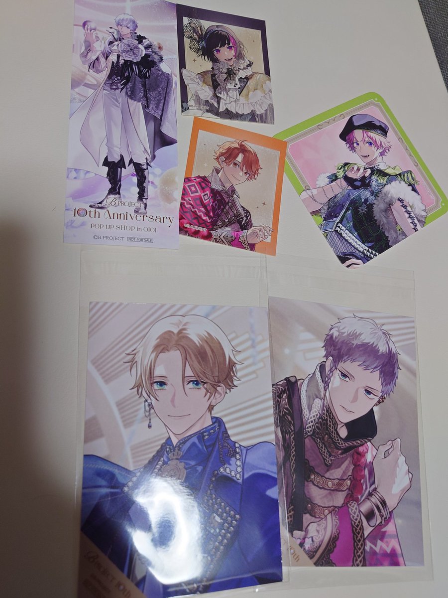 kotobukii_sh's tweet photo. 交換)Bプロ B-PROJECT 10th 10周年 マルイ エポス 特典 コースター ステッカー ブロマイド
譲→北門、是国、阿修、増長、不動、殿
求→金城　>　愛染
後日都内手渡し郵送可 https://t.co/hVUDYuWP8y
