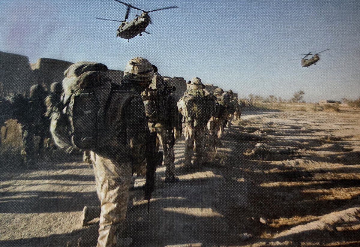 Elements of 42 Cdo RM preparing for a Company move by helicopter,  late 2008.