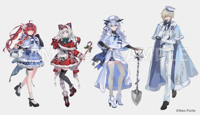ネオポルテ様の2025クリスマスグッズにて22名様のビジュアルを担当させていただきました よろしくお願いいたします!