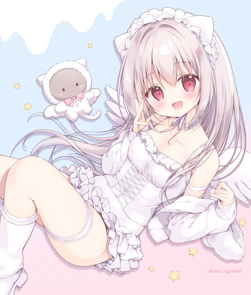 「にゃん天使」|宮坂なこ🤎のイラスト