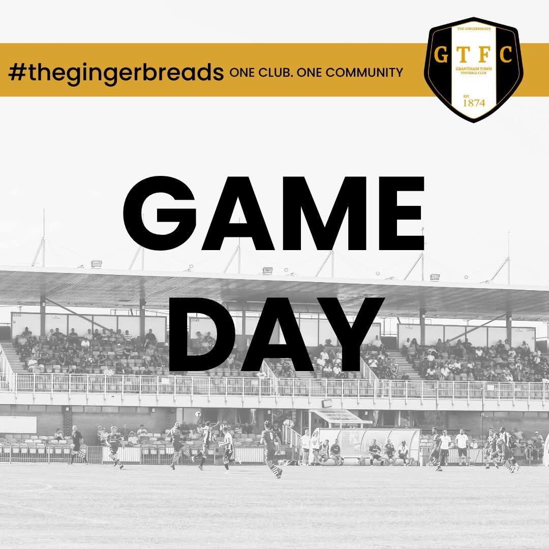 granthamtownfc's tweet photo. MATCHDAY β«βͺ
The Gingerbreads are back at home today!
π @bostontownfc
β°3pm KO
π The Meres, Trent Road
#thegingerbreads #UpTheGingerbreads #Matchday https://t.co/BwWcsBD0ZH