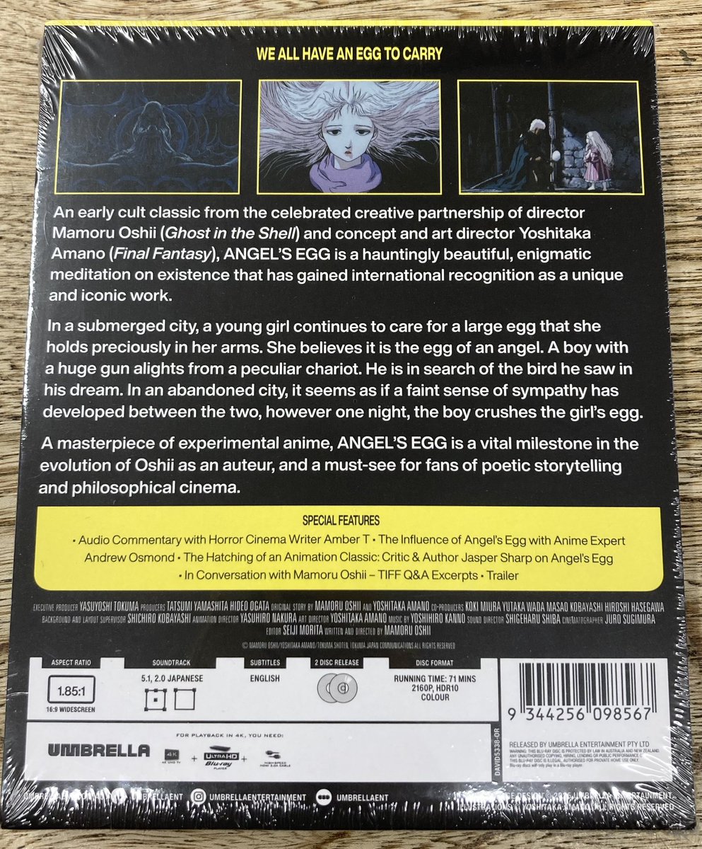 新入荷】押井守監督『天使のたまご（Angel's Egg）』輸入〈4K UHD