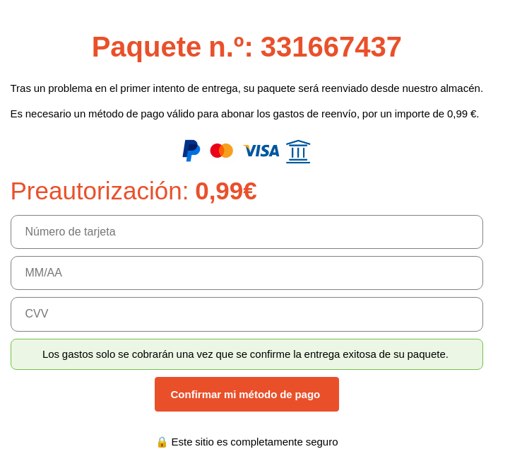 ⚠️#AVISO‼️ Detectada una campaña de SMS fraudulentos suplantando a empresas de paquetería con la excusa de que ha tenido problemas con la entrega de un paquete por falta del número de casa.

#NoPiques, su objetivo es que accedas al enlace y recabar tus datos personales y