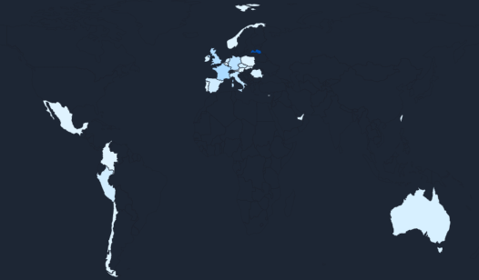 krusts's tweet image. 🌎Map of countries from where I am copied from. New country in the map is 🇹🇼Taiwan, impressive. World is very connected. 

Not investment advice. Copy trading is not considered investment advice. Markets can go both up and down. Do your own research prior any investments.