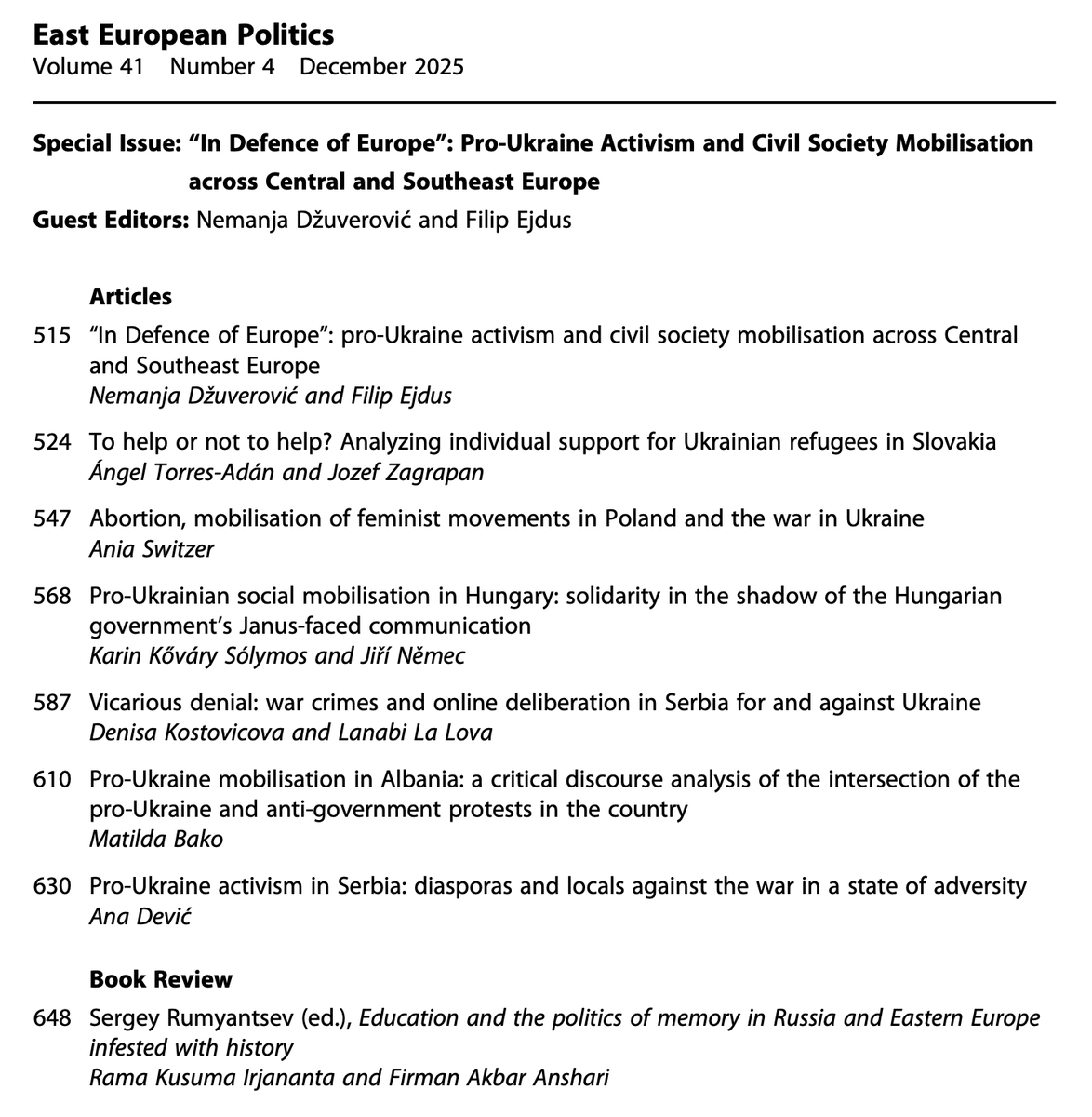 East European Politics tweet media