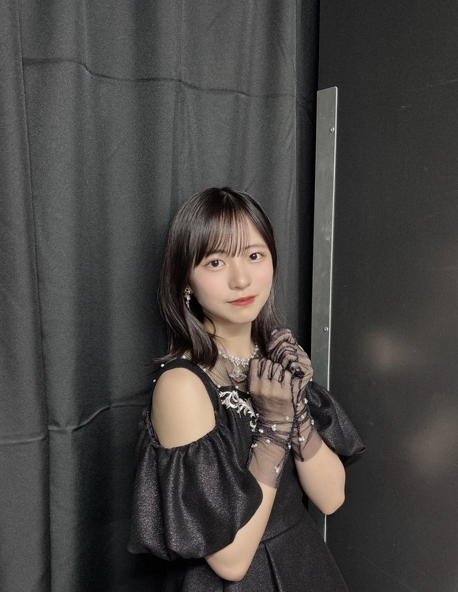 黒ドレス衣装可愛すぎる🦖🍫🎀 #小坂菜緒 #正源司陽子 #渡辺莉奈