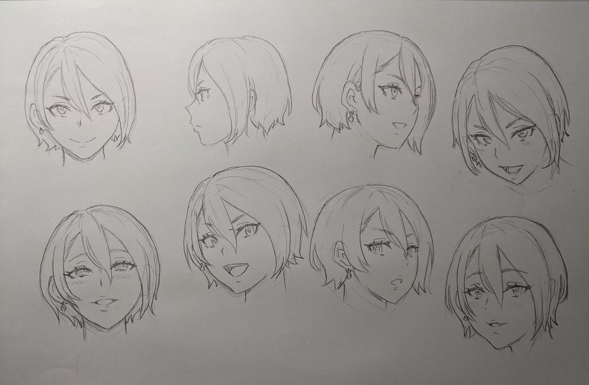 次の、というか2026年一発目のマンガのキャラデザ模索中。 