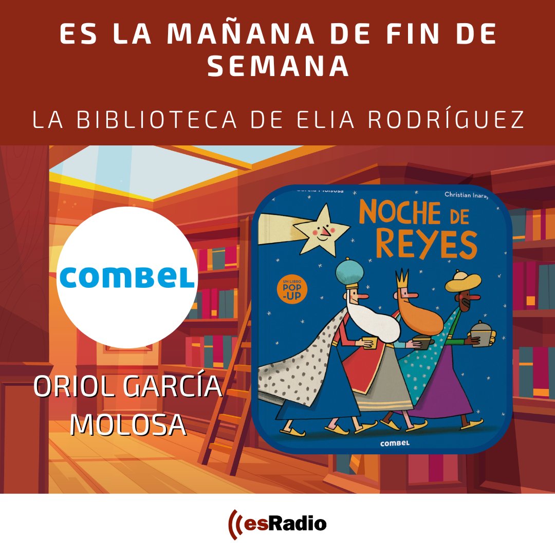 findesradio's tweet photo. 📚En la #BibliotecaDeElia hoy ojeamos «Noche de Reyes», editado por #Combel

Charlamos en directo con su autor, Oriol García Molosa. ¡No te lo pierdas!

🎙️Con @mdiezrovira y @Jaume_Segales en @esRadio https://t.co/abrZHVhViu