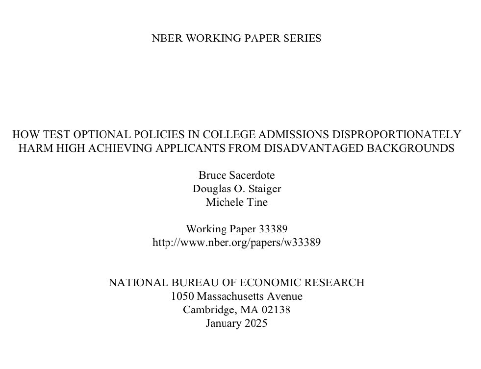 Eliminar los exámenes de acceso a la universidad con la idea de ser “más justos” está teniendo el efecto contrario: perjudica precisamente a los estudiantes brillantes de origen humilde. muchas universidades de élite en EE. UU. han dejado de exigir exámenes de acceso (SAT/ACT)
