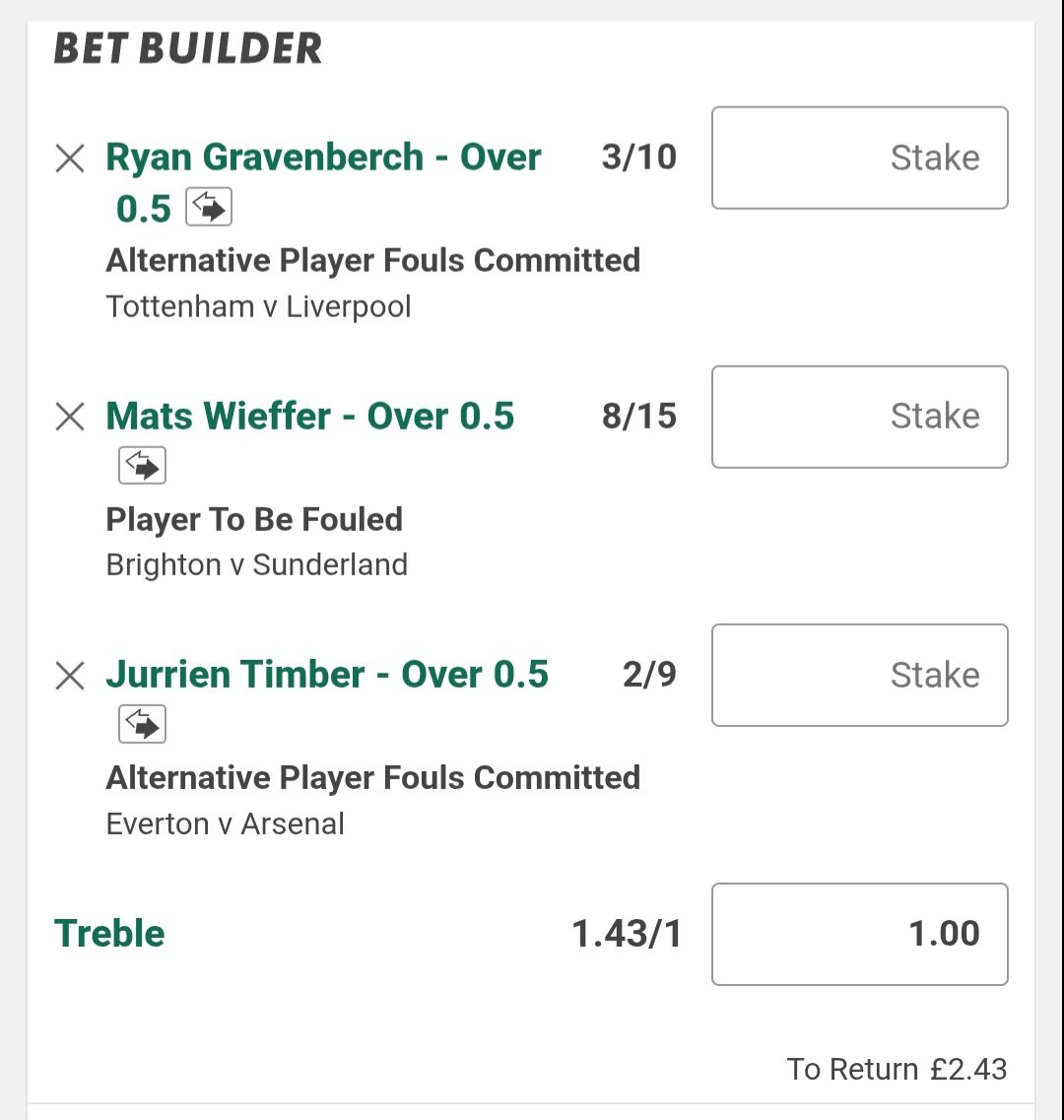 Billys_Bets's tweet image. 🏴󠁧󠁢󠁥󠁮󠁧󠁿 Treble across PL
📖 Bet365

I like the potential of these with good match ups. Laddering in case can hit a big one