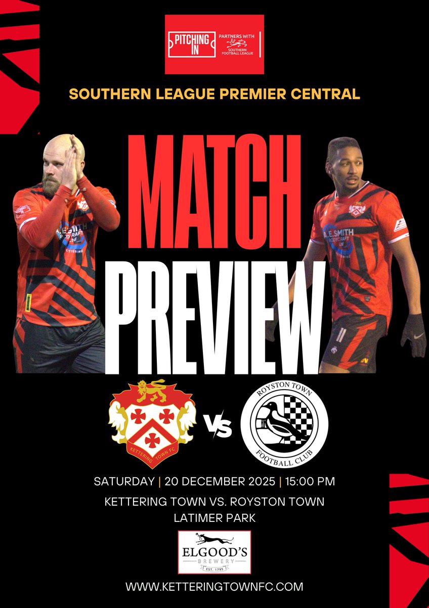 KTFCOfficial's tweet image. Up Next: Match Preview Royston Town
ketteringtownfc.com/up-next-match-…
#ktfc
