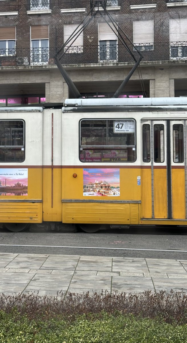 sujayko's tweet image. Ayodhya mandir traversing through the arteries of Budapest!