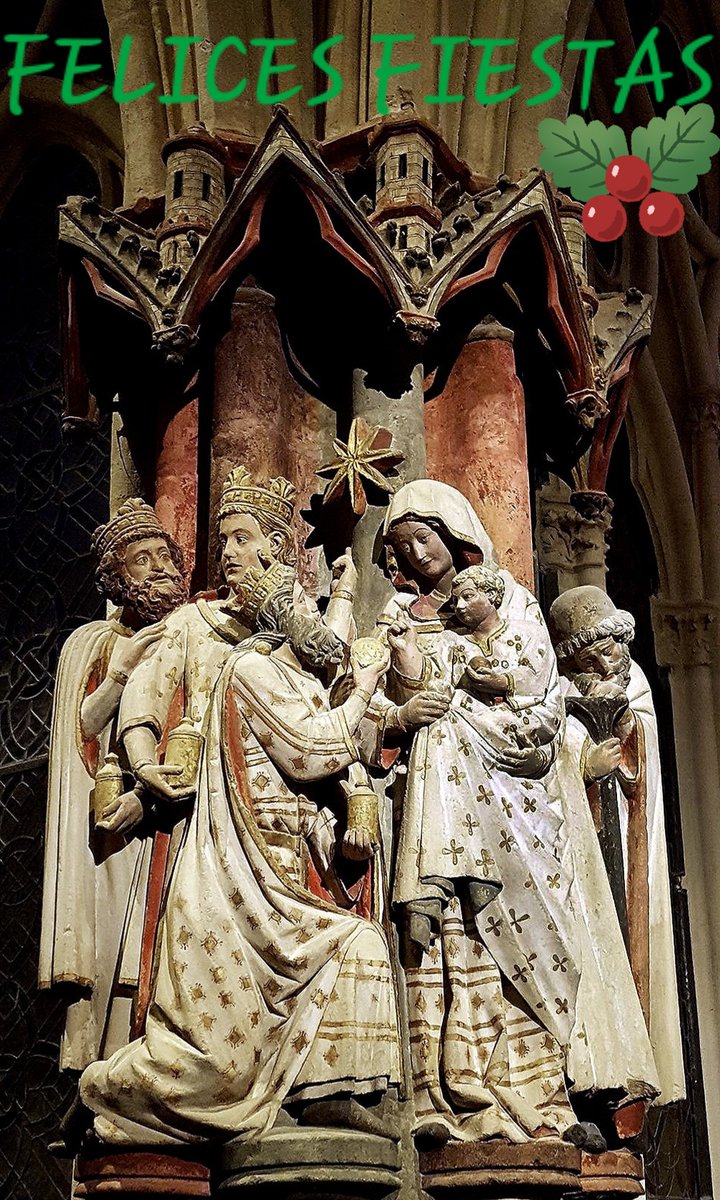 Con esta bella escena de la Epifanía, situada en el claustro alto de la Catedral de Burgos, os queremos desear unas felices y tranquilas fiestas. Por nuestra parte intentaremos seguir nuestra estrella....💫