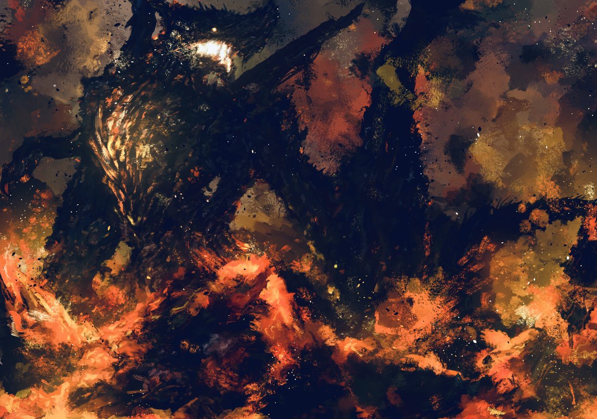 #MonsterHunter #ゴグマジオス
炎淵より戟を掲げん