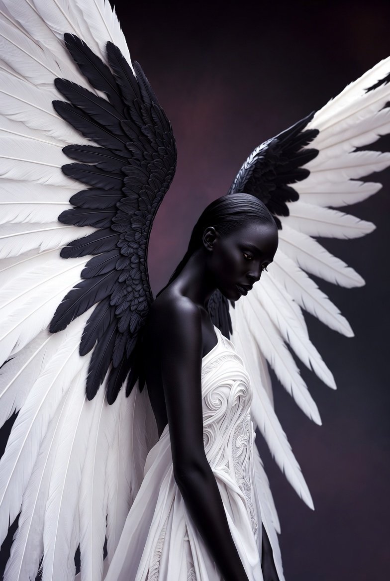 Angel... Created by <a href="/grok/">Grok</a> imagine

#Aiart️ #aiartist #angel #black #beauty