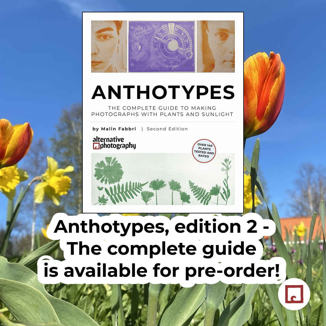 alternativephot's tweet image. I’m VERY HAPPY to finally announce that Edition 2 of ANTHOTYPES is now available for preorder!
This new edition brings together those years of learning into a complete guide. Check it out:
alternativephotography.com/anthotypes-com…

#anthotype #anthotypes #anthotypeprocess #sustainablephotography