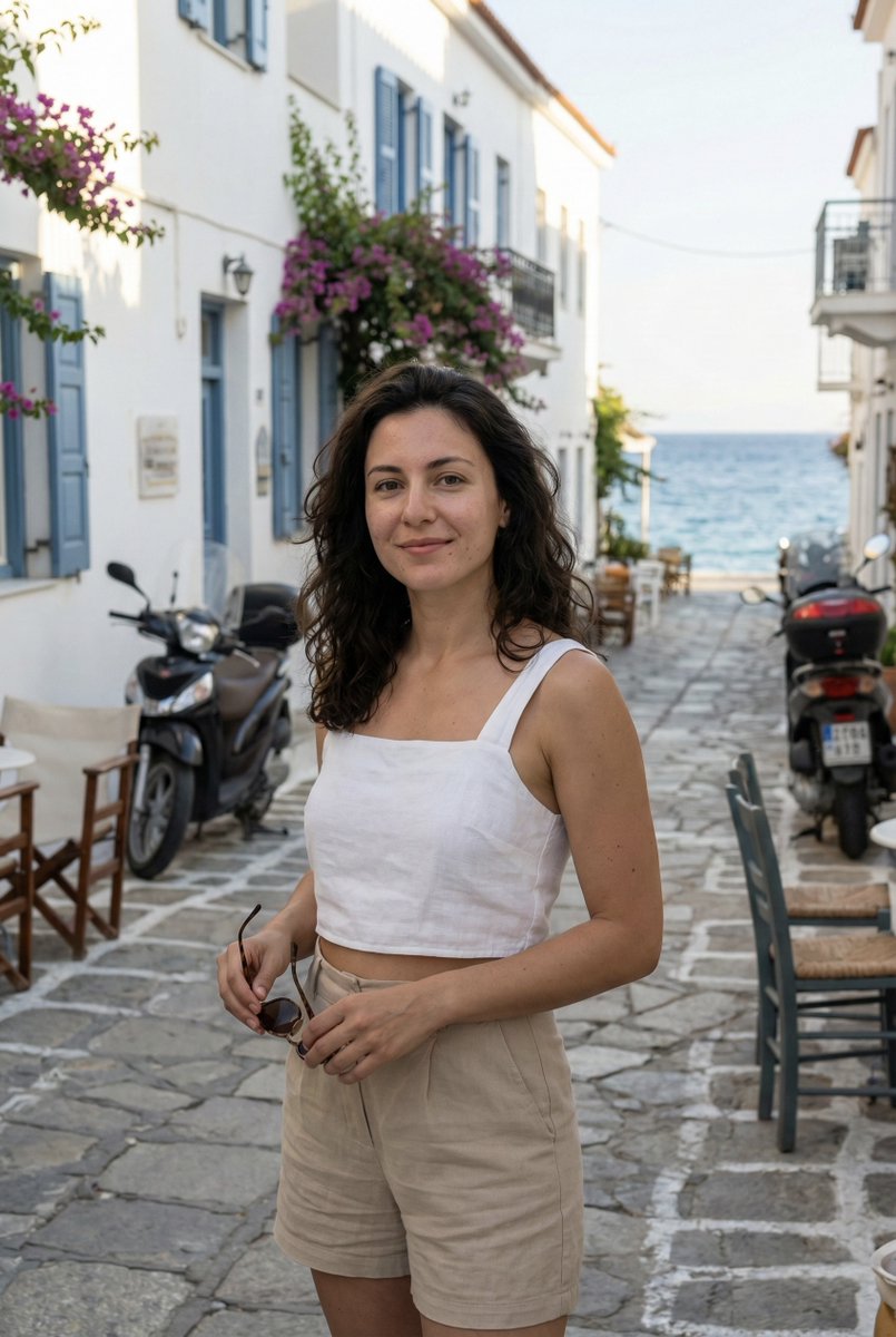 A Serene Stroll in a Mediterranean Escape