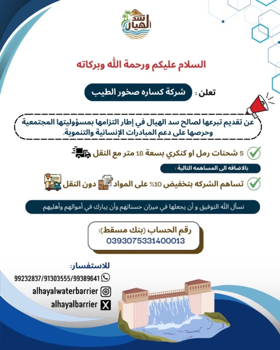 شكرا لعطائكم 
#سد_الهيال بولاية #عبري