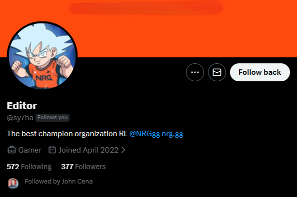 EditorEmman's tweet image. LOL someone is trying to impersonate me, the worst part is John Cena follows him and not me 💀