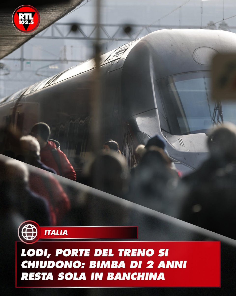 rtl1025's tweet image. 🔴 Momenti di apprensione giovedì scorso alla stazione di #Lodi, quando una bambina di due anni è rimasta sulla banchina mentre il resto della famiglia era già salito sul #treno. Secondo quanto ricostruito, la madre stava facendo salire il fratellino sul convoglio quando le porte