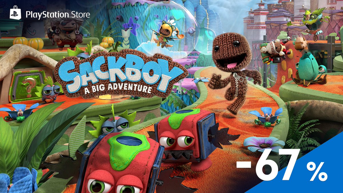 PlayStationDE's tweet image. Für nur 23,09 € bringt #Sackboy pure Jump’n’Run-Freude 🎮

Hüpft durch charmante Welten, die einfach gute Laune machen ✨
ps.playstation.com/Lozqnk1nsk