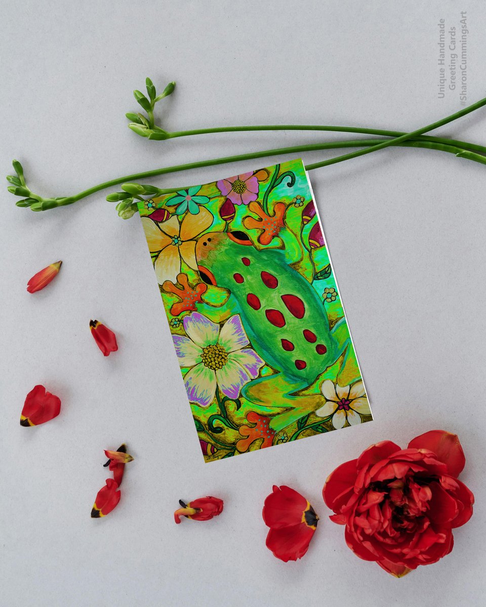 Terracegallery's tweet photo. Frog Of Fancy: https://t.co/ekdbApCO9B #frog #frogs #treefrogs #rainforest #animals #green #art #artwork #flower #flowers #floral #floralart #SharonCummingsArt #buyintoart #paintings #GardenersWorld #gardening #garden https://t.co/bh4PVVSsSV