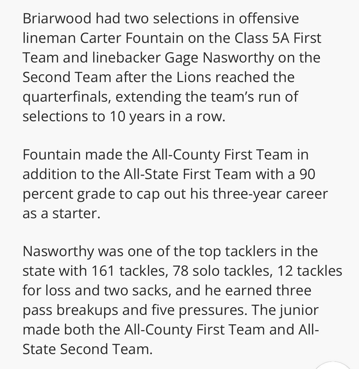 Very much honored 🙏🏻  <a href="/andrewtsimonson/">Andrew Simonson</a> <a href="/AlecEtheredgeSC/">Alec Etheredge SCR</a> <a href="/traley34/">Tyler Raley</a> <a href="/BriarwoodFTBLL/">Briarwood Football</a> <a href="/Coach_Tatum58/">Kyle Tatum</a> <a href="/TcatfishTony/">Tony Johnson</a> <a href="/bwoodcoachk/">Bobby Kerley</a> <a href="/mwforester/">Matthew Forester</a> <a href="/jayopsis/">jayopsis</a> <a href="/Michaelhiers107/">Michael Hiers</a>