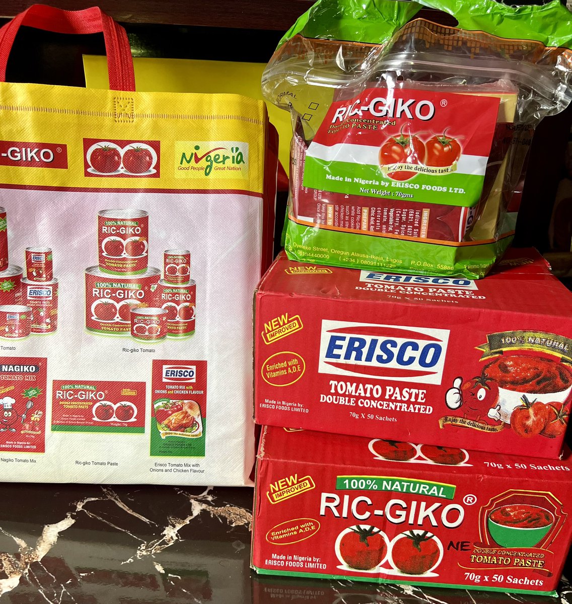 Thank you very much <a href="/EriscoOfficial/">Erisco Foods Limited</a> for these gifts. I’m so grateful. God bless you