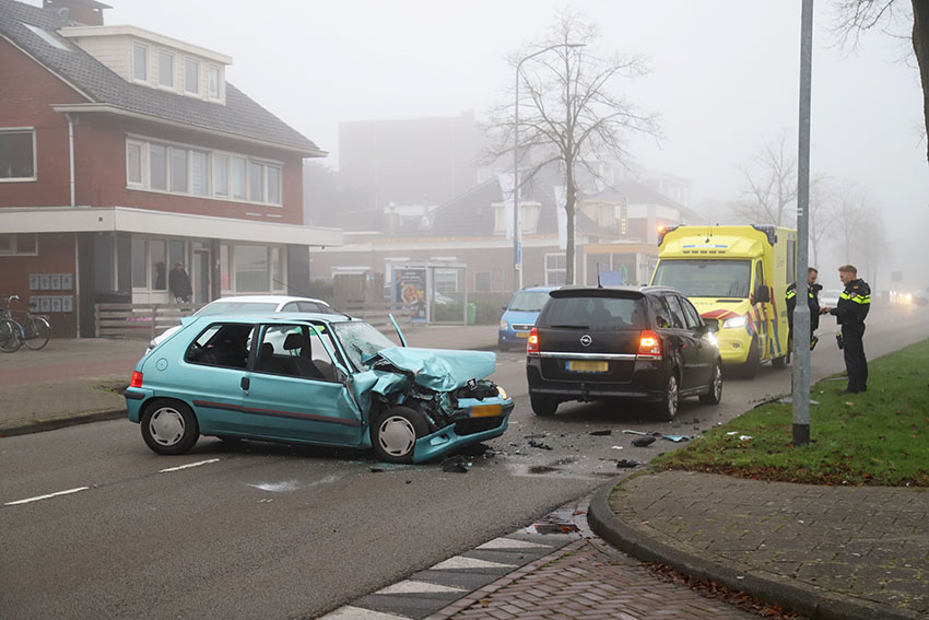 Gewonde bij kop-staart botsing
