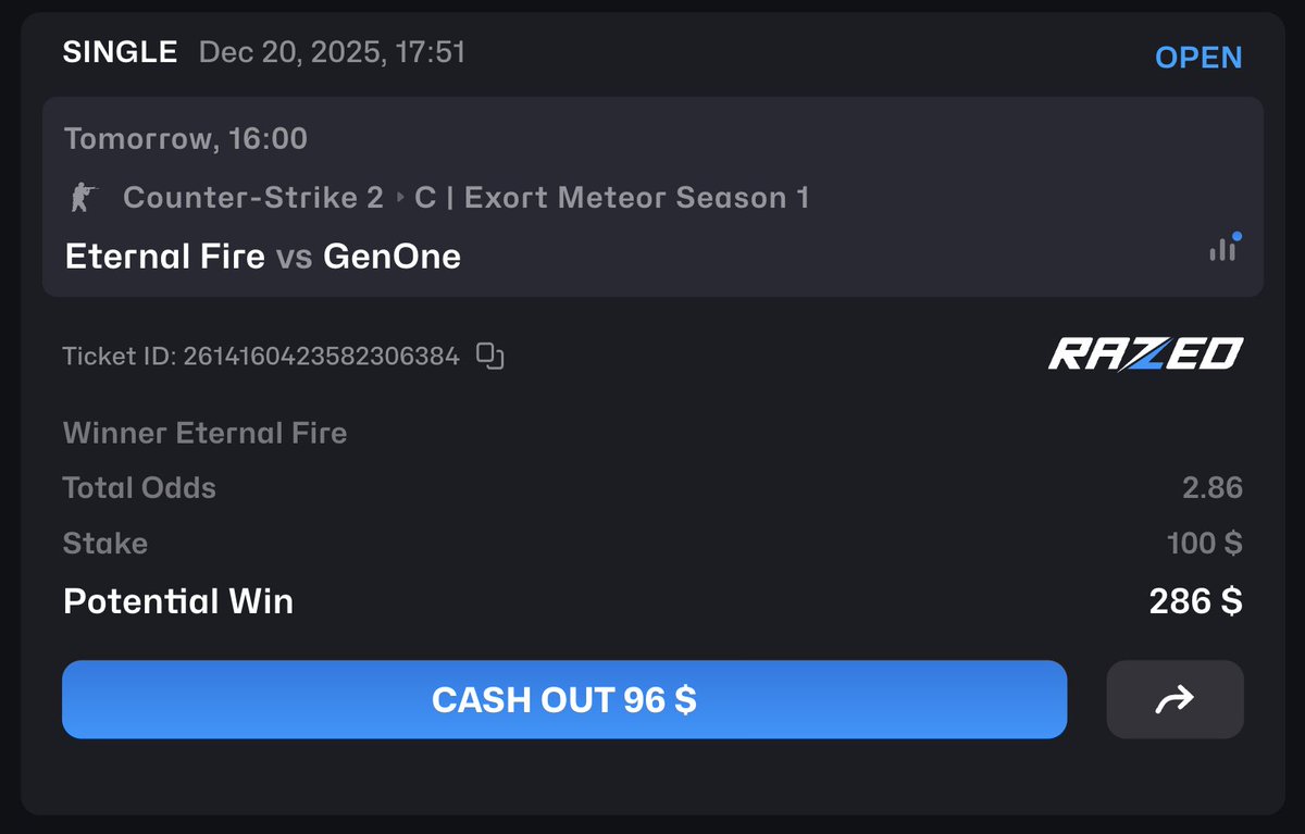 Slamsa's tweet image. Eternal Fire to take the win!

Noti drop tradelink!

@RazedEsport