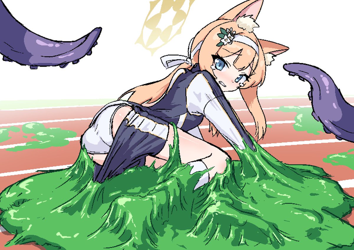 mk_nbq's tweet photo. パンちゃんの粘液で捕まってしまったマリー
#ブルアカ https://t.co/KuBVa72N42