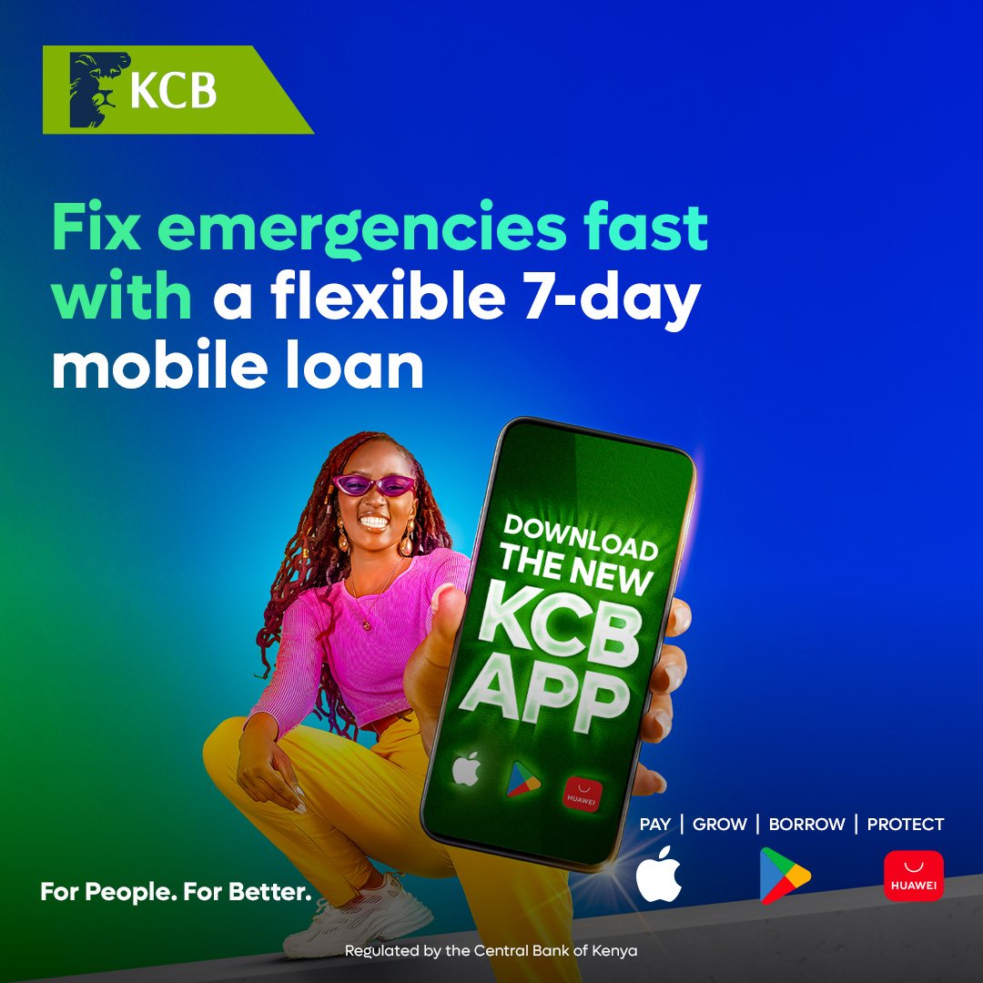 _gordfrey's tweet photo. Sahii ukitaka Loan ya haraka jua tu @KCBInKenya got your back. Loan zao ni instant na flexible, bora umekuwa customer for more than 6 months. Unaweza chagua loan tenure from 1 day to 12 months. @KRISERROH jijenge loan fity na KCB. #ForPeopleForBetter #NewKCBApp #KCBNiYetu https://t.co/ihhJR7L7gn
