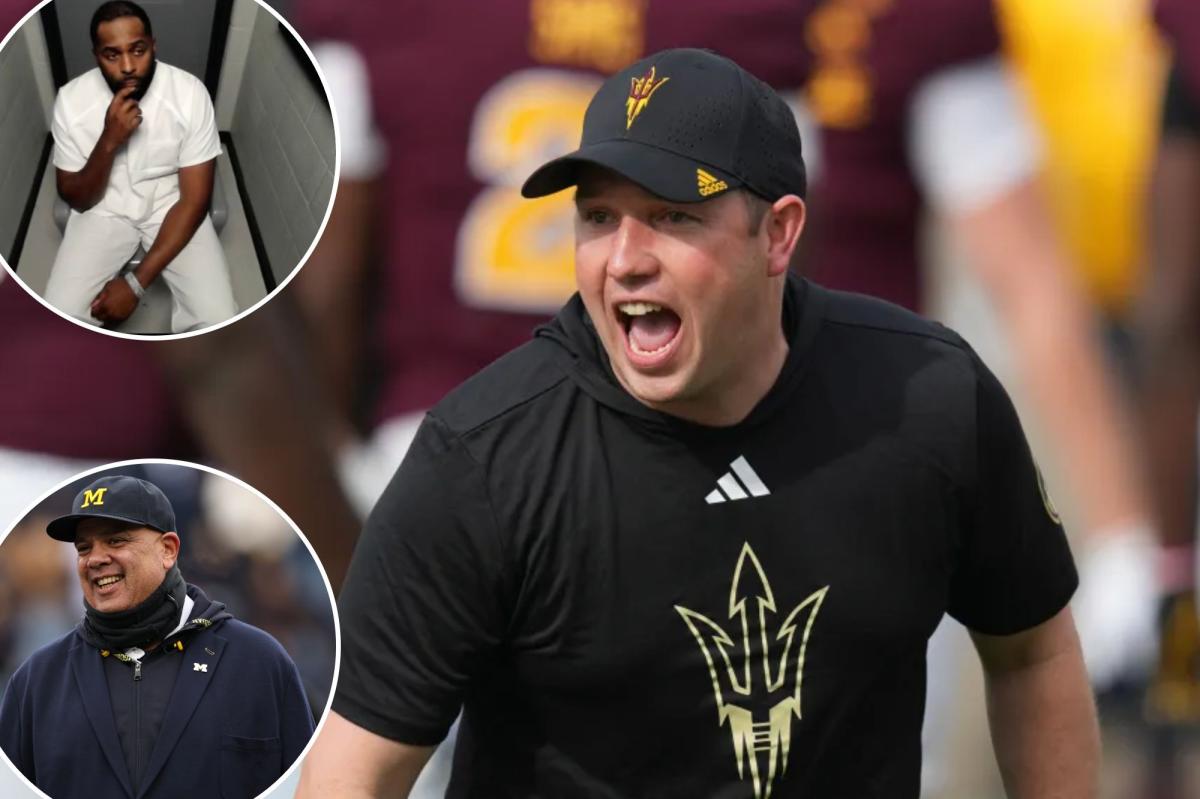 nypostsports's tweet image. Arizona State extends coach Kenny Dillingham as Michigan pool dwindles for Sherrone Moore replacement trib.al/fhY2DR6