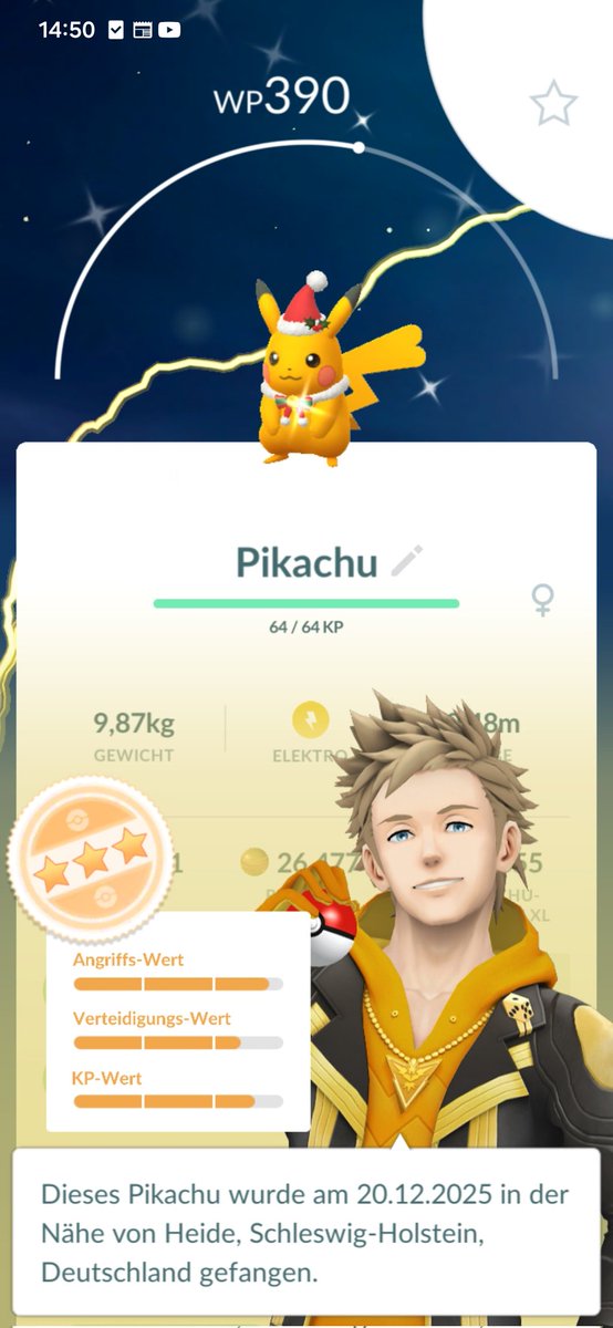 rescue_trainer's tweet photo. A good haul today! Shiny Christmas Pikachu and 7 Shiny Lunatone and 8 Shiny Solrock. And a regular 100% Solrock.

(1/2) https://t.co/8We9Giv3cl