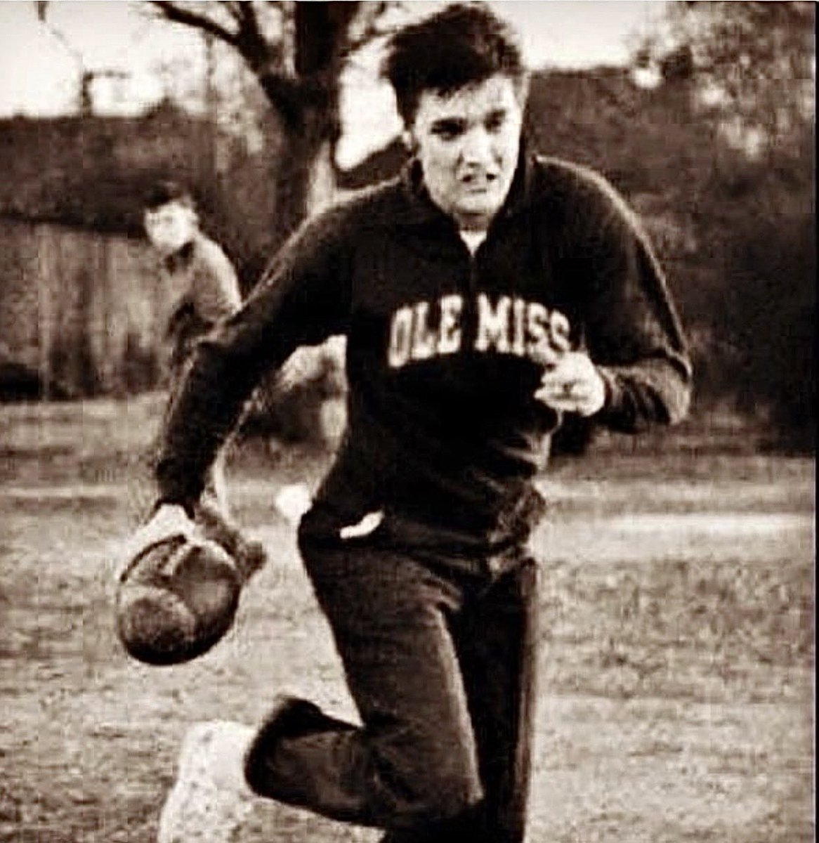 In honor of the game today between Ole Miss and Tulane, I’ve dipped into the rarest of the rare in the Presley family collection. 😊