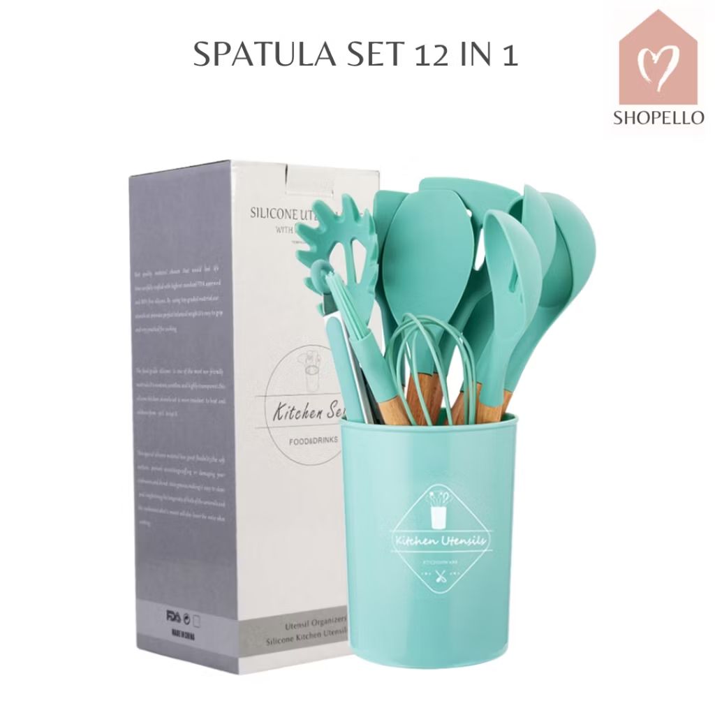 margadjaja1's tweet photo. Cek Shopello Spatula Silikon Set 12 Peralatan Masak Sutil Silikon Tahan Panas Anti Lengket dengan harga Rp80.688. Dapatkan di Shopee sekarang! https://t.co/I4A6CRJkTJ https://t.co/caiNiomhlf
