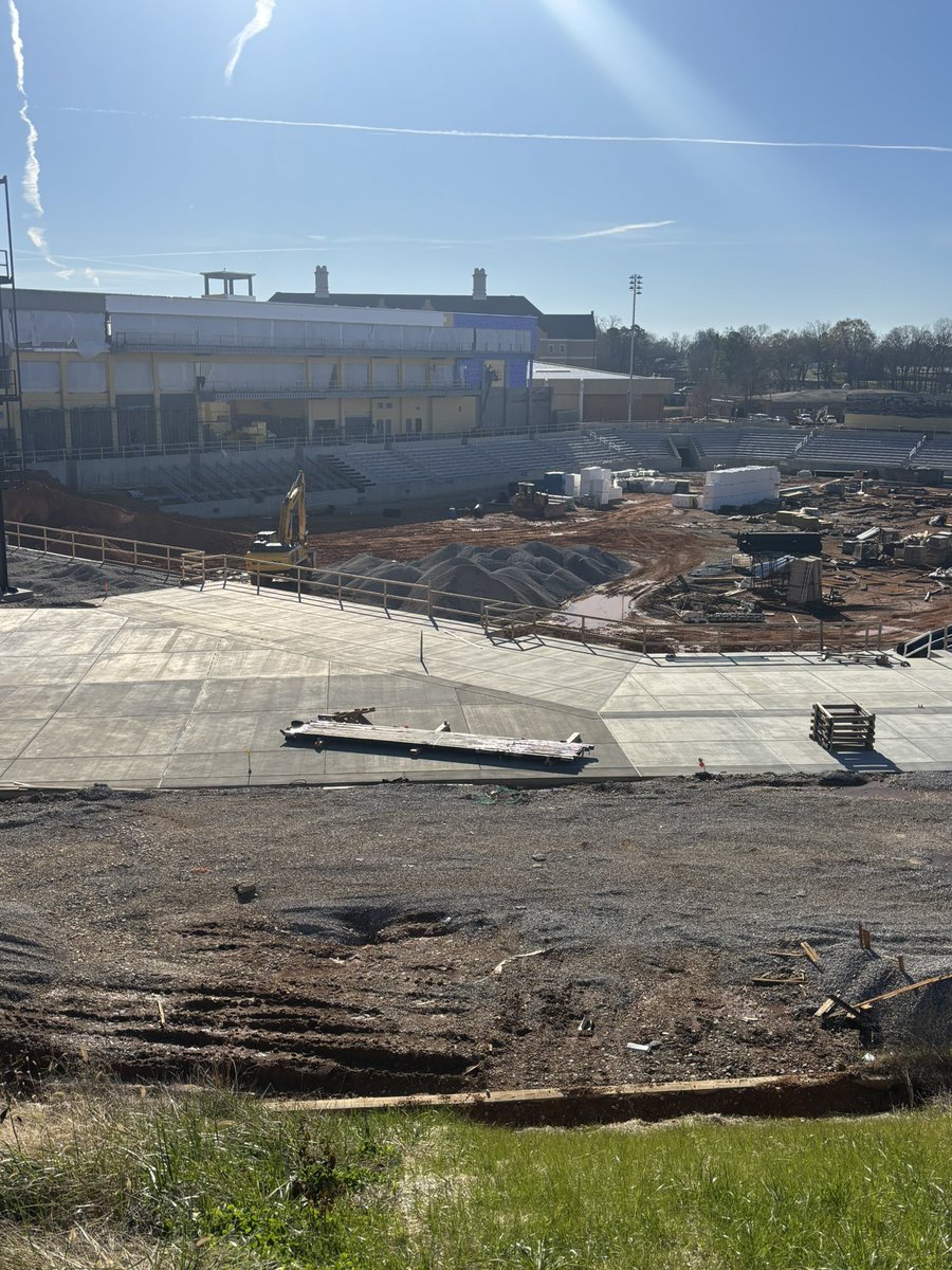 CoachDearmon's tweet image. Finished a recruiting breakfast and took a drive by Bank Independent Stadium.

Construction crews are hard at work this Saturday morning. 

Who in college football is building a brand new stadium from the ground up?!? 

#RoarLions 🦁