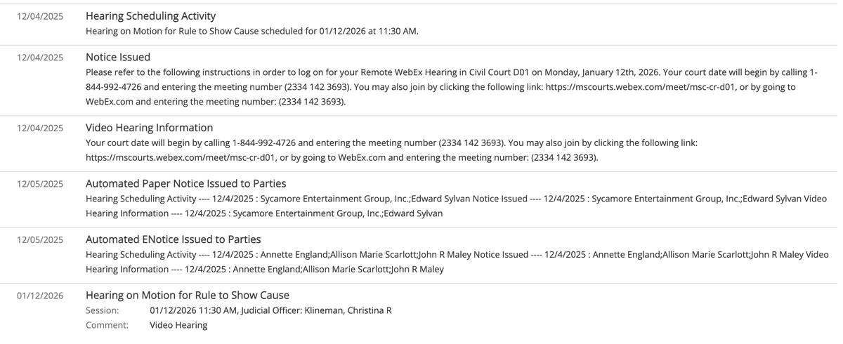 Segi_Lawsuits's tweet photo. $Segi shareholders will probably die of old age waiting for actual proof of progress from Edward Sylvan after many years of empty statements.

Looks like 2026 will follow 2025, 2024, 2023, 2022... nothing but emptiness.

But... Hearing on Motion for Rule to Show Cause: 01/12/26. https://t.co/kk2pWsVttO