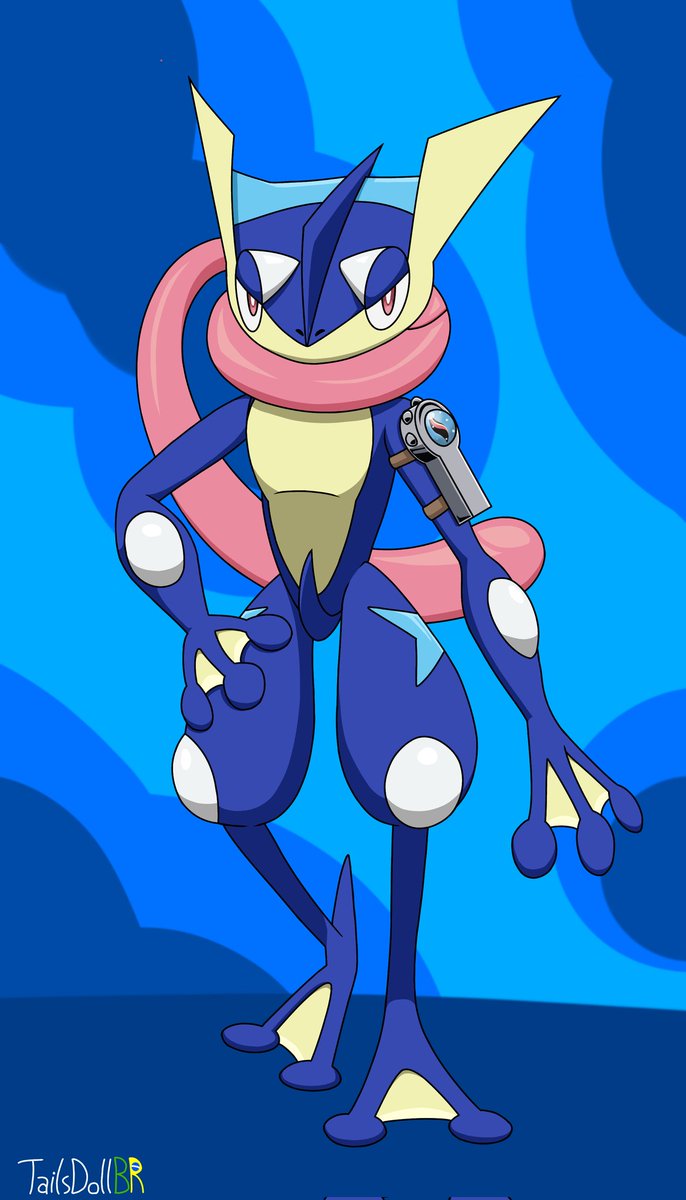 E aqui está, o Greninja do Rob Doll!
(Mais coisa sobre no ALT)

🔁 + ❤ = Artista Feliz 🧡💙💜