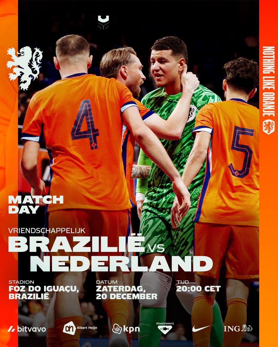 OranjeFutsal's tweet photo. 𝙈𝘼𝙏𝘾𝙃𝘿𝘼𝙔 in Brazilië! 🇧🇷

#OranjeFutsal #BRANED https://t.co/w9jrvLCiY5