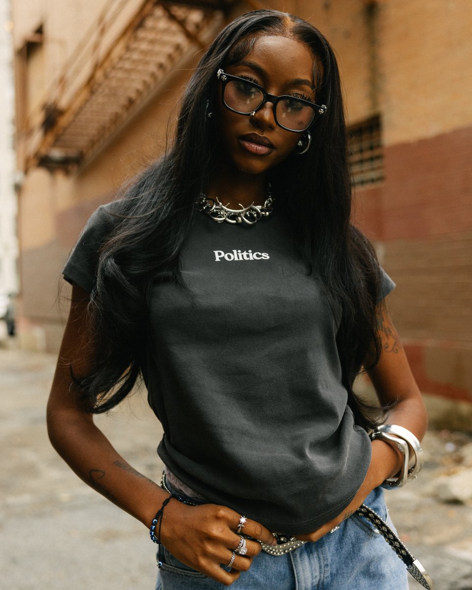 Sneakerpolitics's tweet photo. The Politics Women’s Baby Tee brings an easy fit and a simplicity to style, crafted to feel just as good down the road as it does when you first add it to your closet. 

The Politics Women’s Baby Tee is available online + at all locations. 

Shop Now: https://t.co/sEMe7B9jpm https://t.co/668hbn8p8x