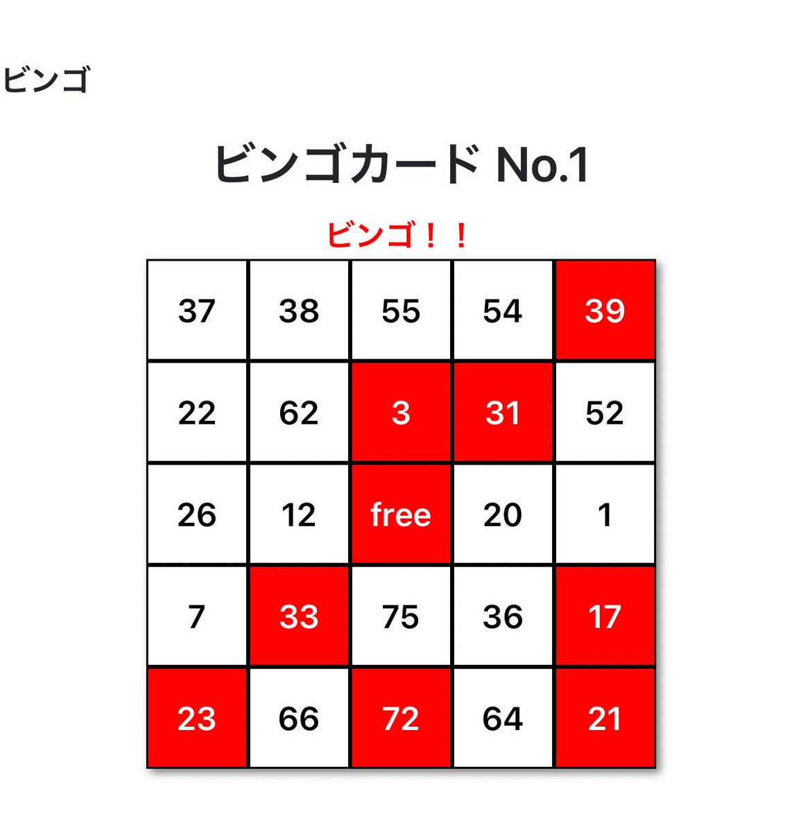 まってなんかビンゴしてた…！