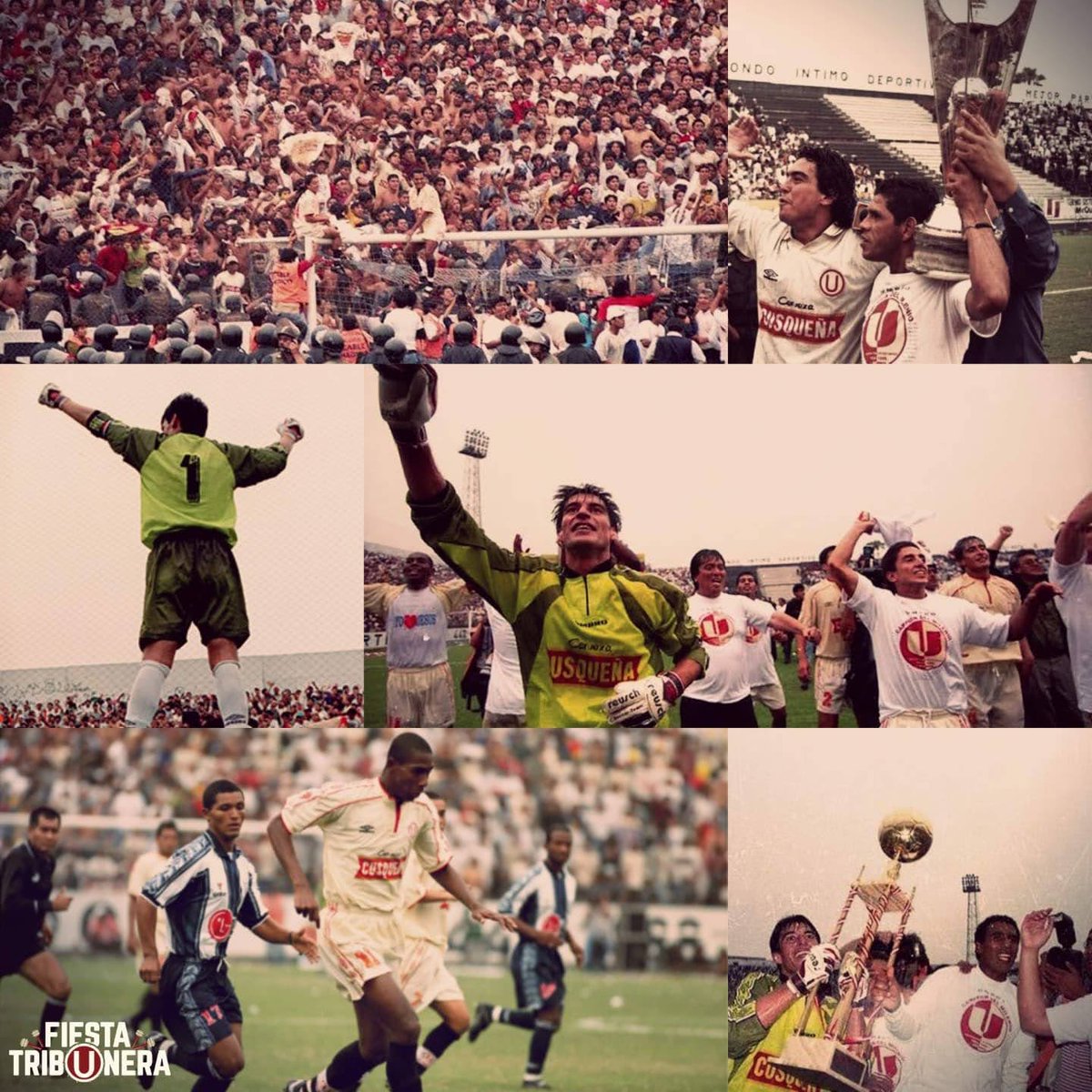 FTribUnera's tweet photo. #UnDíaComoHoy 20/12/1999 @Universitario se coronó Bicampeón Nacional 98/99 frente a #AlianzaLima en el estadio de Matute.
Una sana costumbre ganarle las finales, una vuelta más en el muladar.
#YDaleU #Efemerides #Matutazo https://t.co/TffdM8NeEc