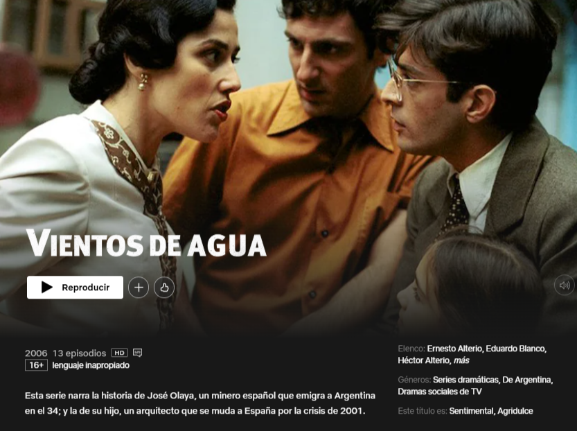 CristianPhoyu's tweet photo. Netflix subió #VientosDeAgua, de Juan José Campanella. Alguna vez estuvo, pero la habían sacado. Top 3 mejores series argentinas de la historia, sin dudas. Vean. https://t.co/P4fKxCFuPu