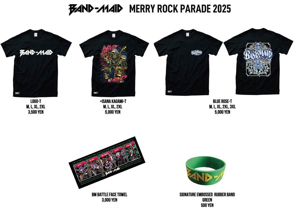 BANDMAID 2025グッズTシャツ
