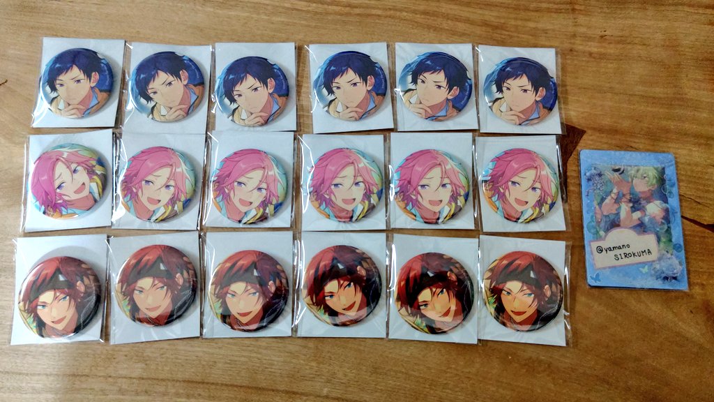 交換】あんスタ 缶バッジ Sep.Idol Casual 譲】Casual 弓弦×6 こはく×6