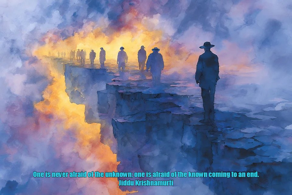 #SaturdayVibes 

#SaturdayMood 

#SaturdayMotivation 

#ThinkBIGSundayWithMarsha

One is never afraid of the unknown; one is afraid of the known coming to an end.
--Jiddu Krishnamurti