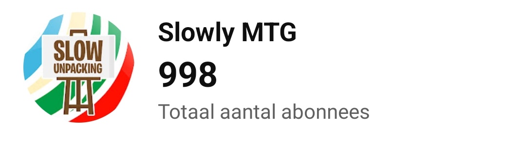 SlowUnpacking's tweet photo. Just 2 more subscribers to go. What a massive countdown at the end of the year. 

Sharing the subscribe link with an mtg friend massively helps!
https://t.co/sEoCw0GhFz https://t.co/Y22VqZLFN0