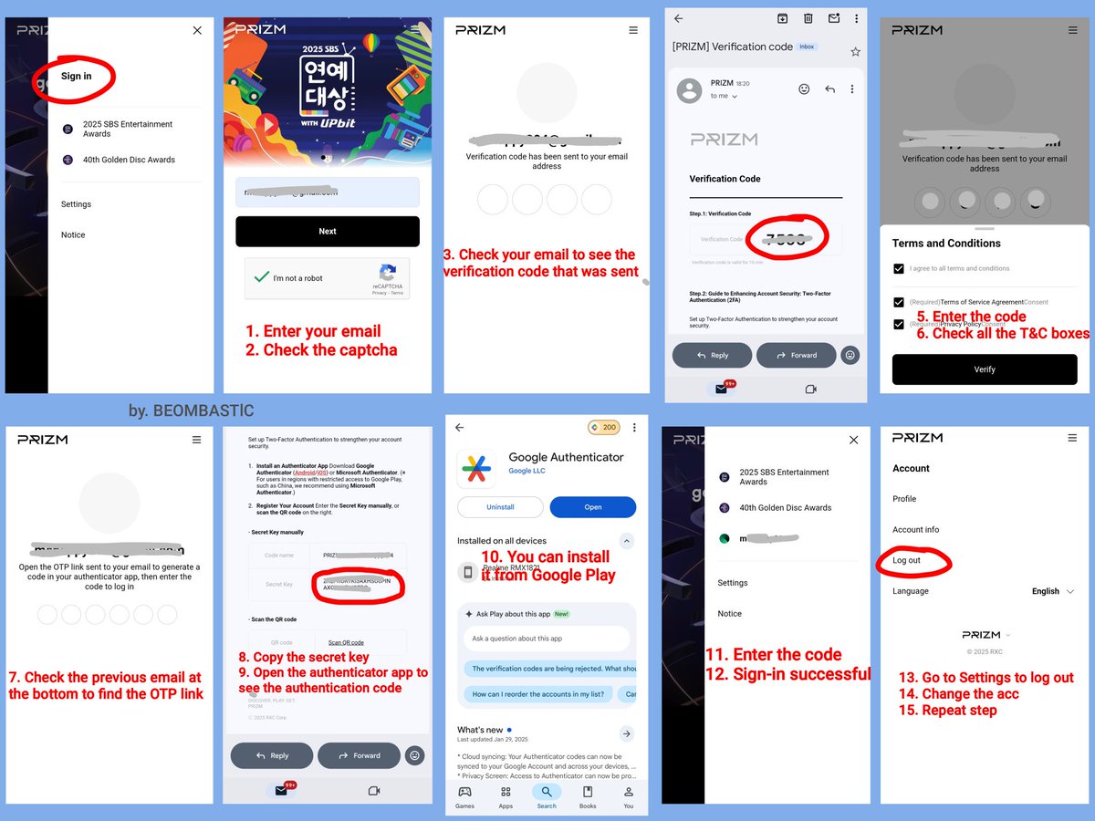 BEOMBASTlC's tweet image. ‼️HOW TO SIGN IN ON THE PRIMZ WEBSITE FOR GDA VOTING‼️

Web link: global.prizm.co.kr/story/gda25
Auth app: play.google.com/store/apps/det…